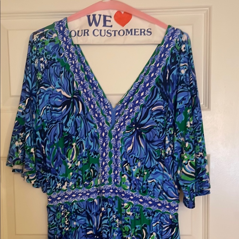 Lilly Pulitzer Blue Floral Dress